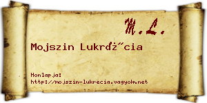 Mojszin Lukrécia névjegykártya